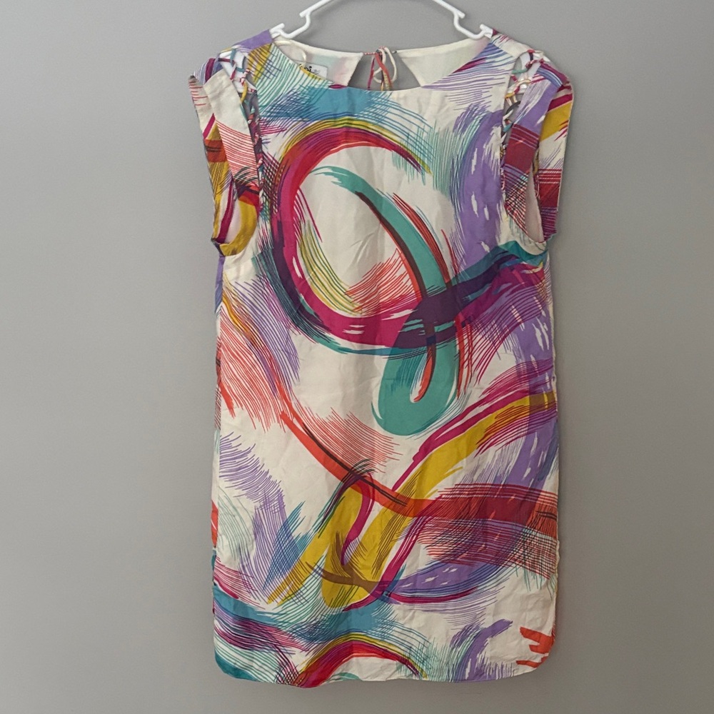 Tibi Colorful Abstract Mini Dress